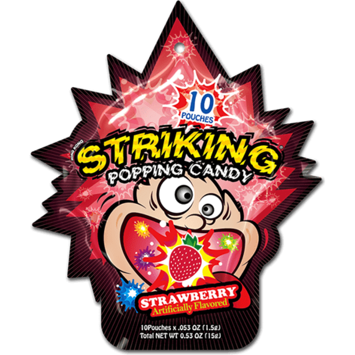 Striking Popping Candy Strawberry 15g (1x12)