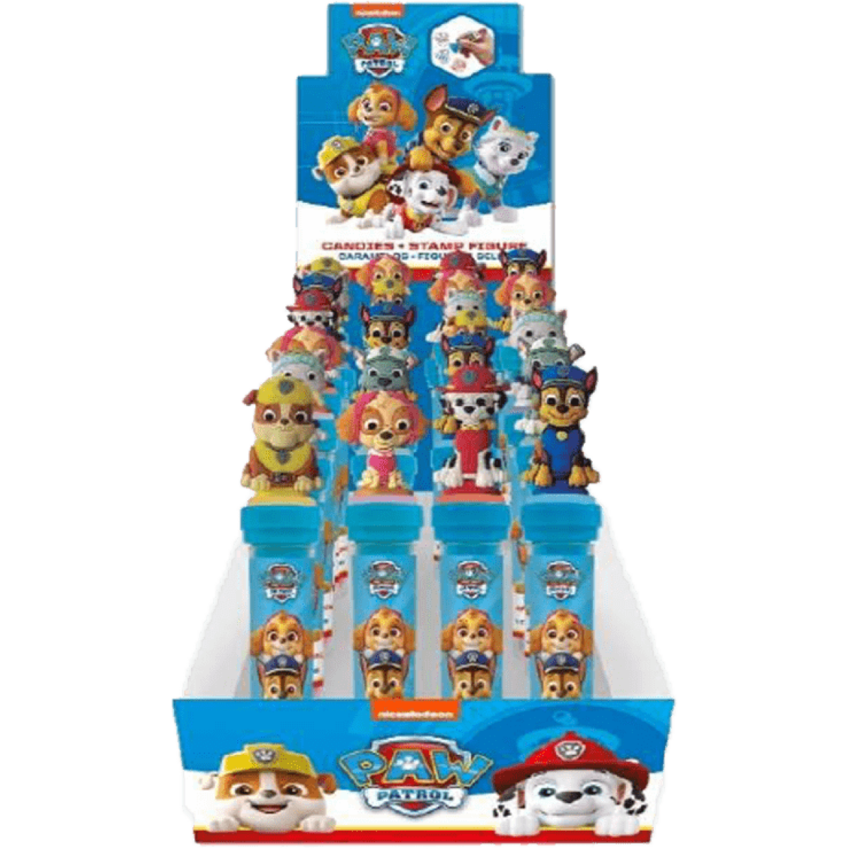 Paw Patrol Stamps with Candy 21 g (1x24)