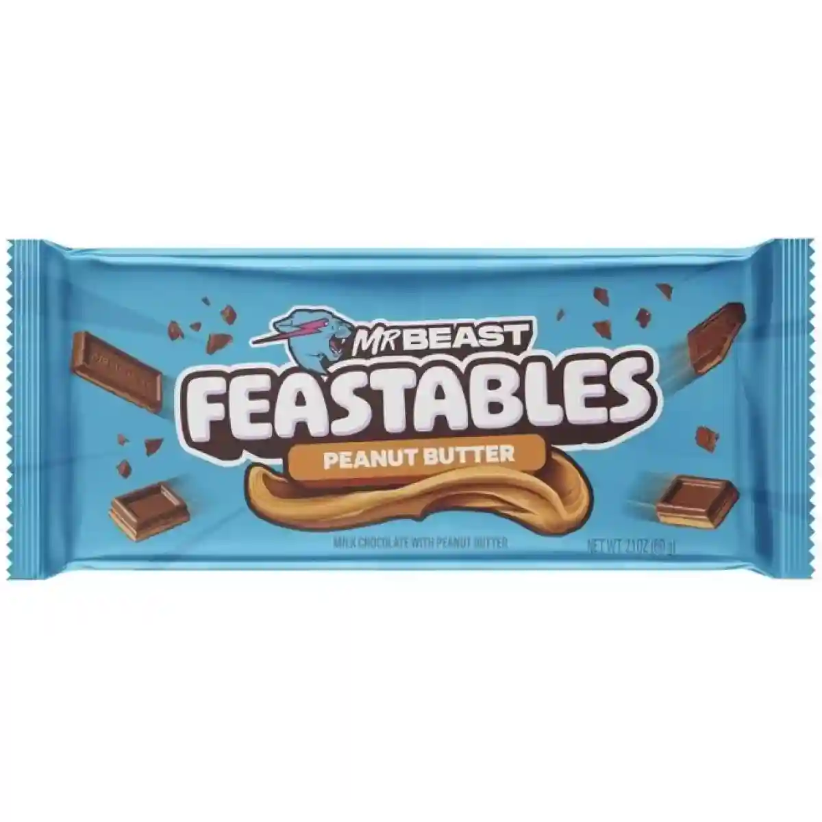 FEASTABLES PEANUT BUTTER 60g (1x10)