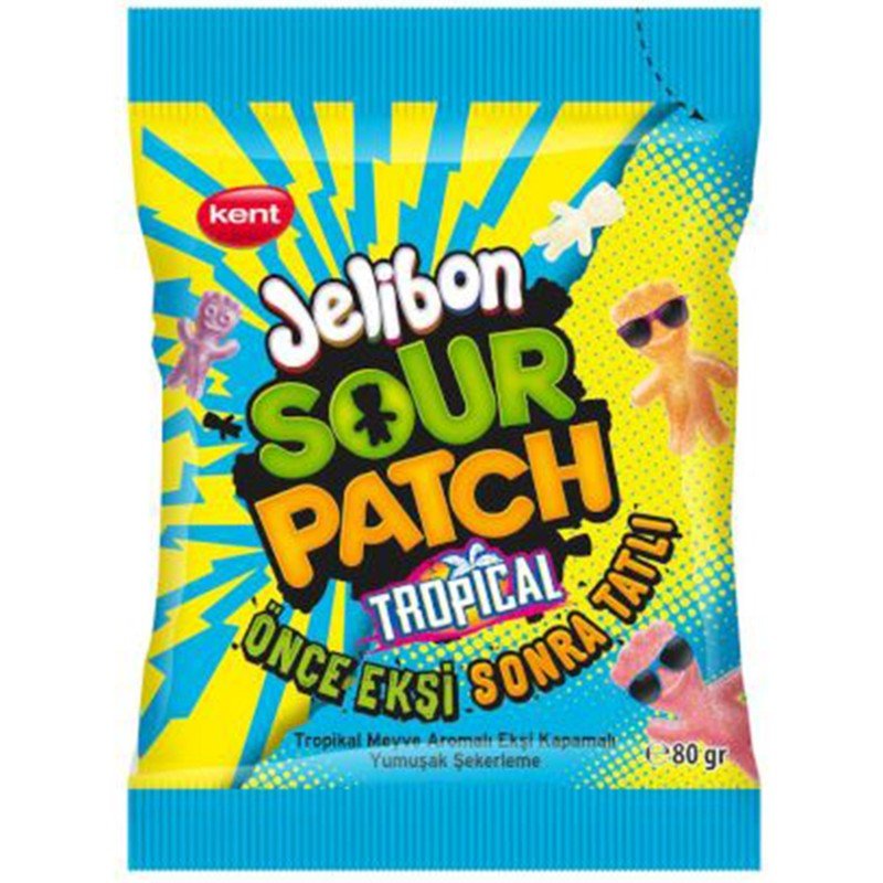 kent tropical 160 KENT SOUR PATCH TROPICAL 160g (1x10) - Afbeelding 1