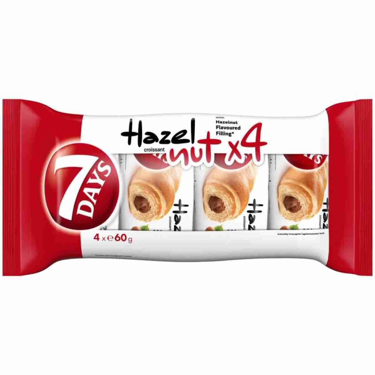 7Days Croissant Hazel Nut 4x60 g (1x10)