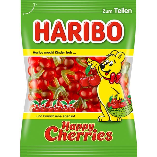 haribo-happy-cherries-175g Haribo Happy Cherries (Halal) 100 gr (1x30) - Afbeelding 1