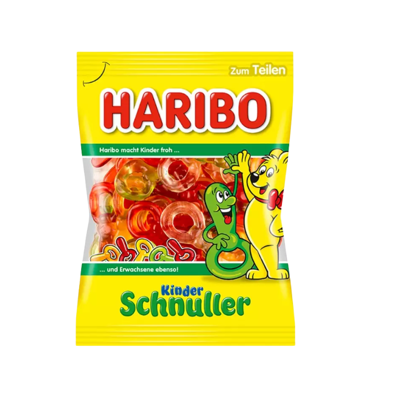 haribo-kinder-schnuller-snoep Haribo Kinder Schnuller (Halal) 100 g (1x24) - Afbeelding 1