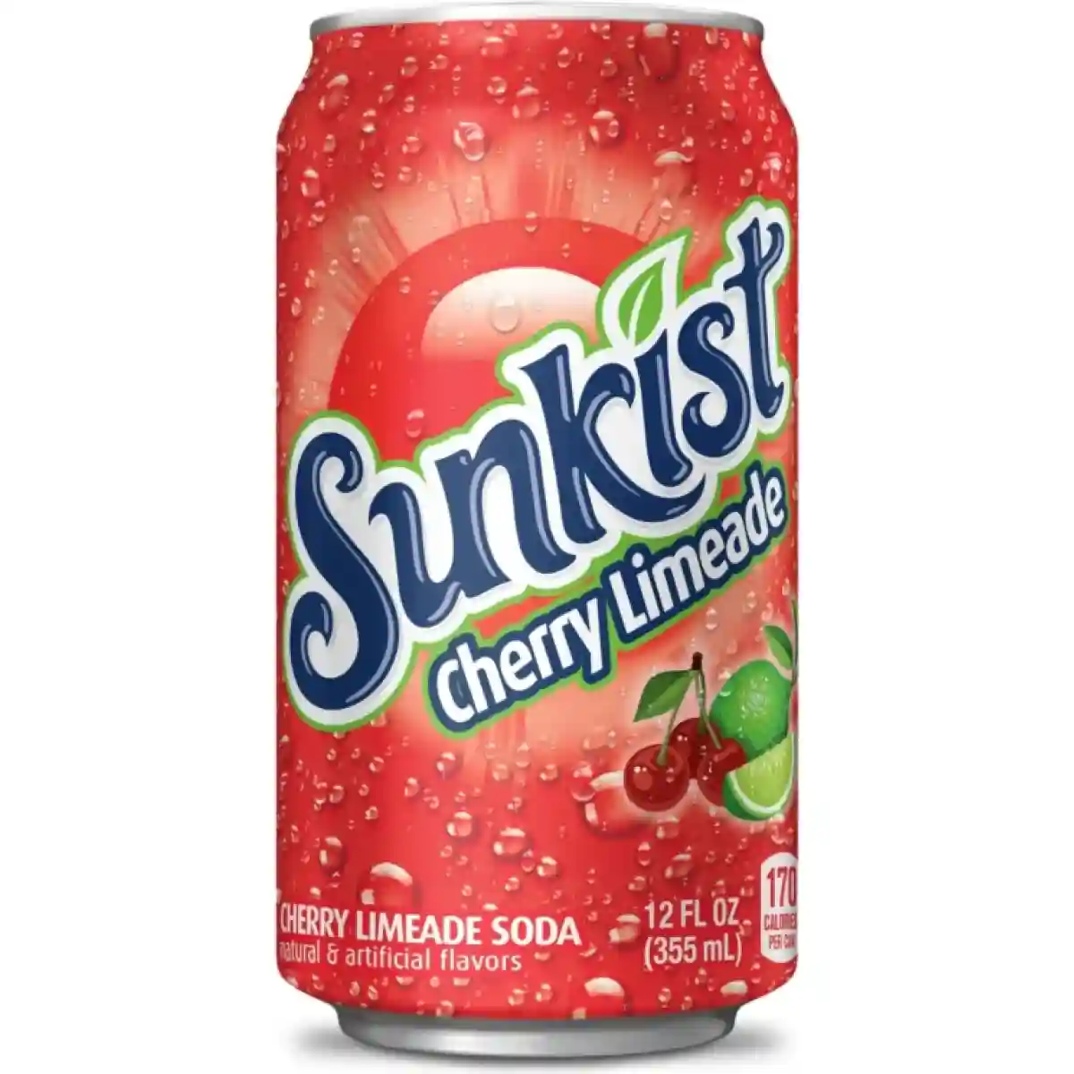 Sunkist Cherry Limeade Soda 355ml (1x12)