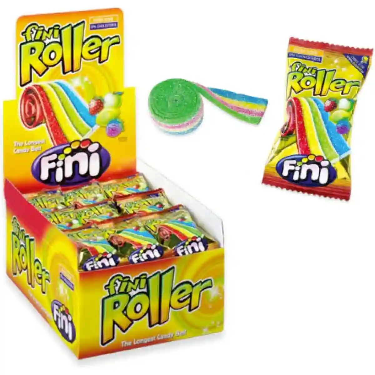 Fini Roller Extra Sour Rainbow 20g (1x40)