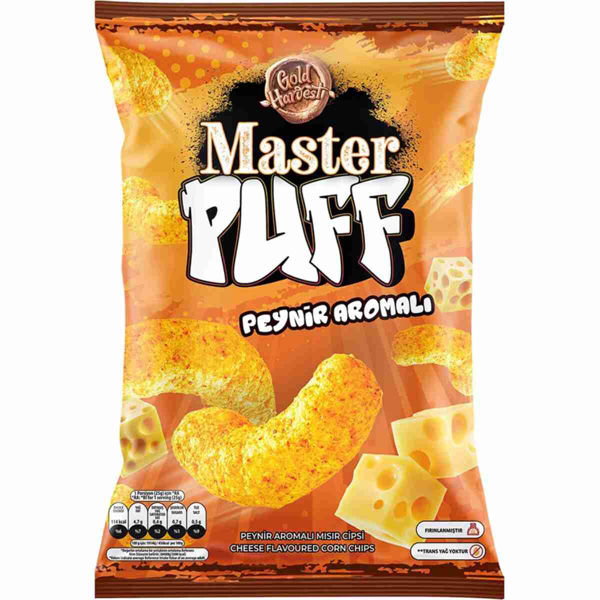 Master Puff Cheese Corn Chips 90 gr (1x16)