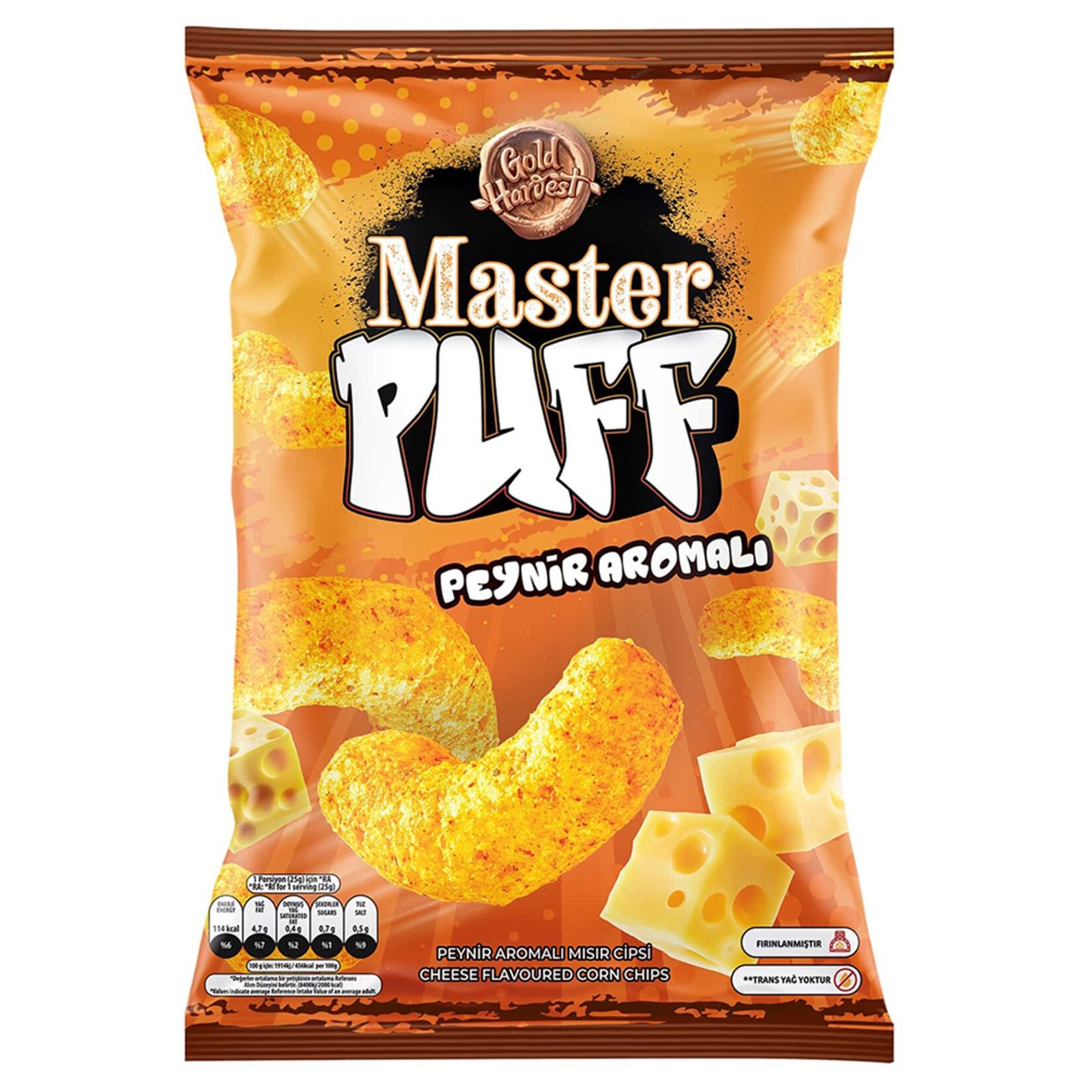 Master Puff Cheese Corn Chips 90 gr (1×16) – Elegance Brands