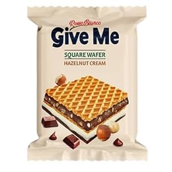 Rosso Bianco Give Me Wafer hazrelnoootCream 30g x 24 stuks Rosso Bianco Give Me Wafer Hazelnut Cream 30g (1x24) - Afbeelding 1