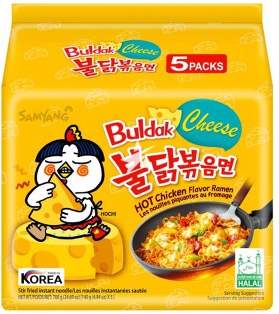 550x620 Samyang Ramen Hot Chicken Cheese 140g (1x40) - Afbeelding 1