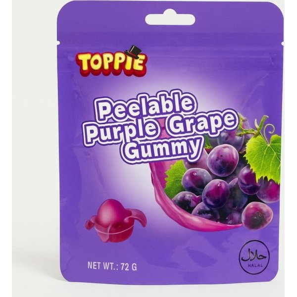 Pealable Purple Grape Gummy 72g (1x10)