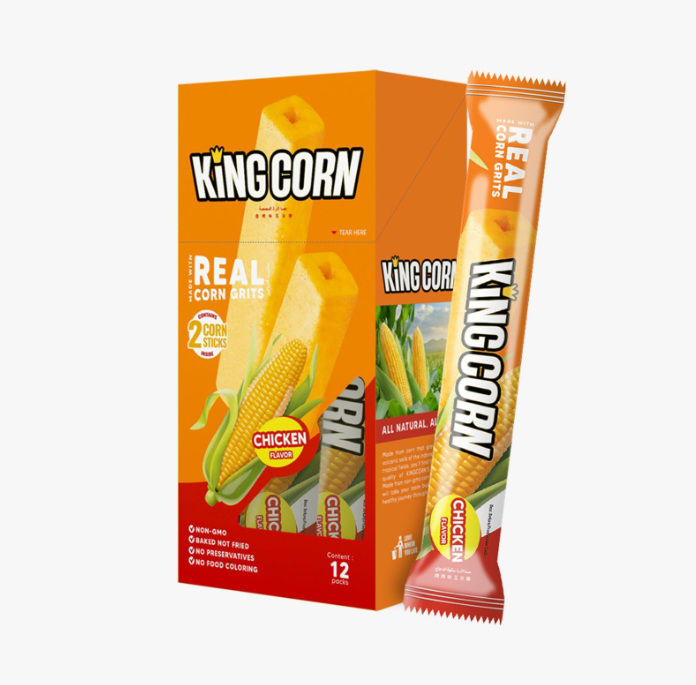 KING C King Corn Sticks Chicken Flavor 10 g (1x12)*4 - Afbeelding 1