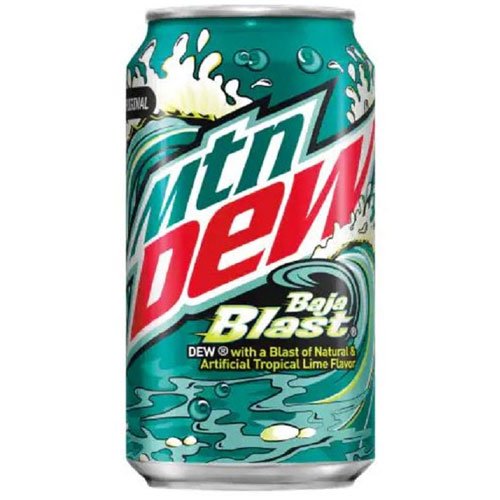 Mountain-Dew-Baja-Blast-12-x-355-ml-USA Mountain Dew Baja Blast Tropical 355 ml NL (1x12) - Afbeelding 1