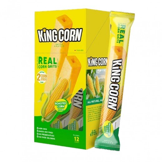 king real King Corn Sticks Roasted Corn Flavor 10 g (1x12)*4 - Afbeelding 1