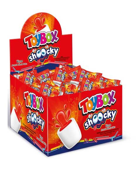 toy visne Toybox Shoocky Gummy Kersen 4g (1x100) - Afbeelding 1