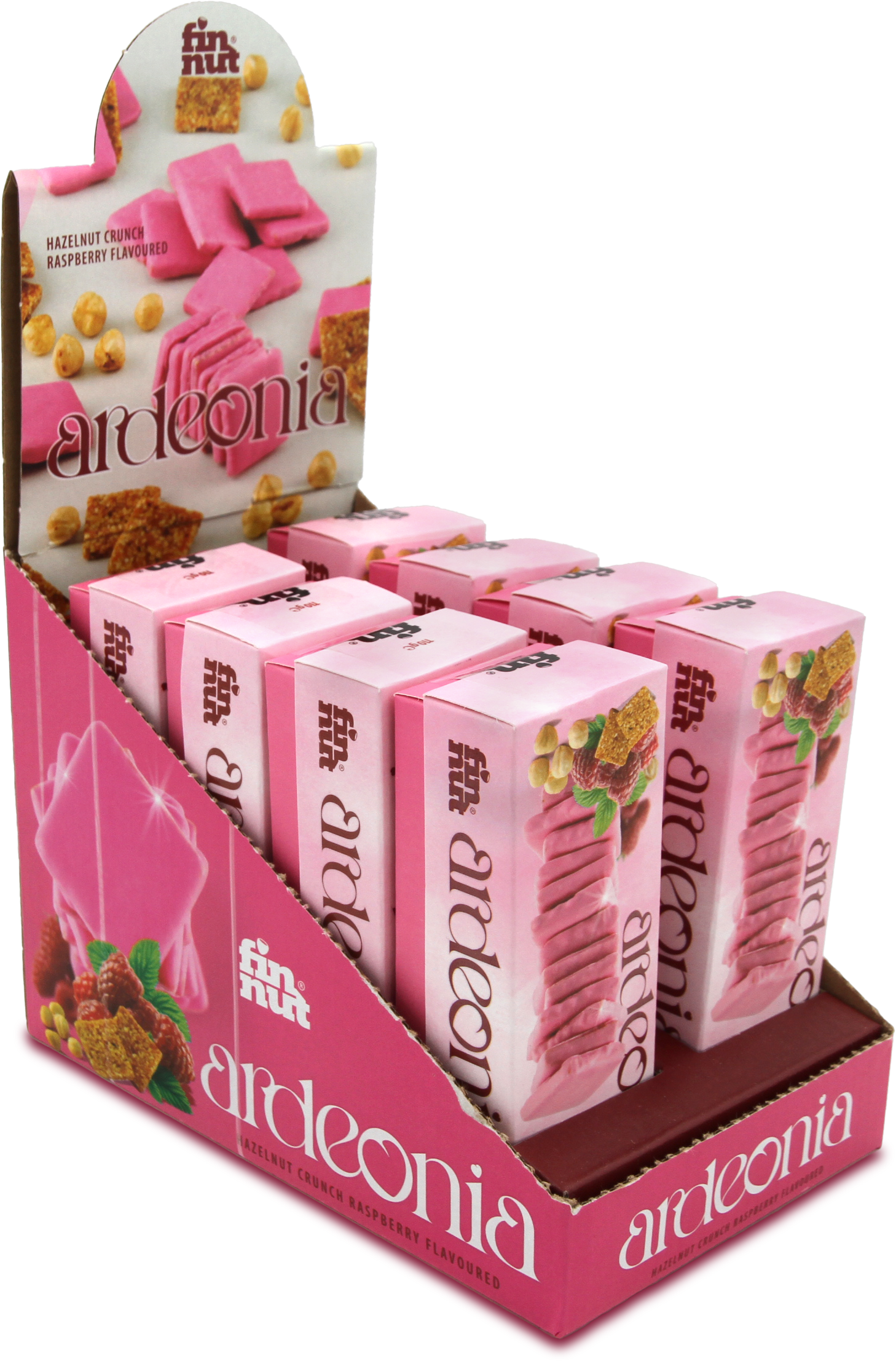 9 FIN NUT Hazelnut Crunch Raspberry 110g (1x8) - Afbeelding 1