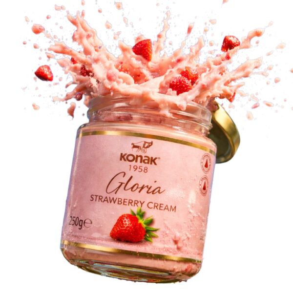 Konak Aardbei Smeercreme 250 Gr (1x12)