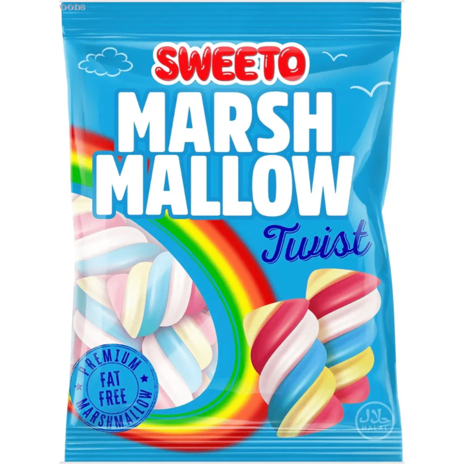 sweeto marshmallow TWIST Sweeto Marshmallow Twist (Halal) 140 g (1x12) - Afbeelding 1
