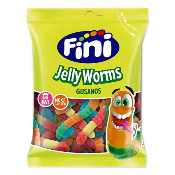 Fini Sour Jelly Worms 90 g (1x12)