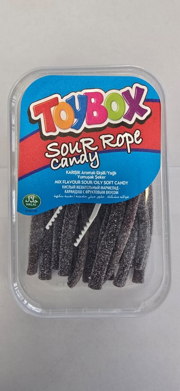 Toybox sour Rope Candy Long (Zure Zachte Snoepjes) 170gr